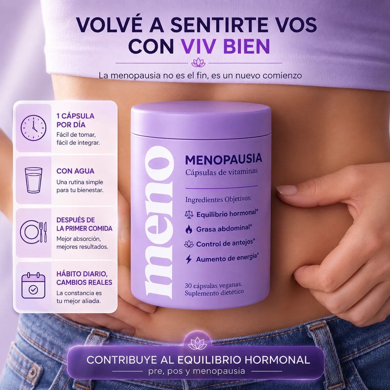 Meno™ Viv Bien | Baja de peso en menopausia de forma natural